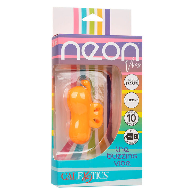 Stimolatore Dita Calexotics Neon Vibes Buzzing Vibe — Arancione