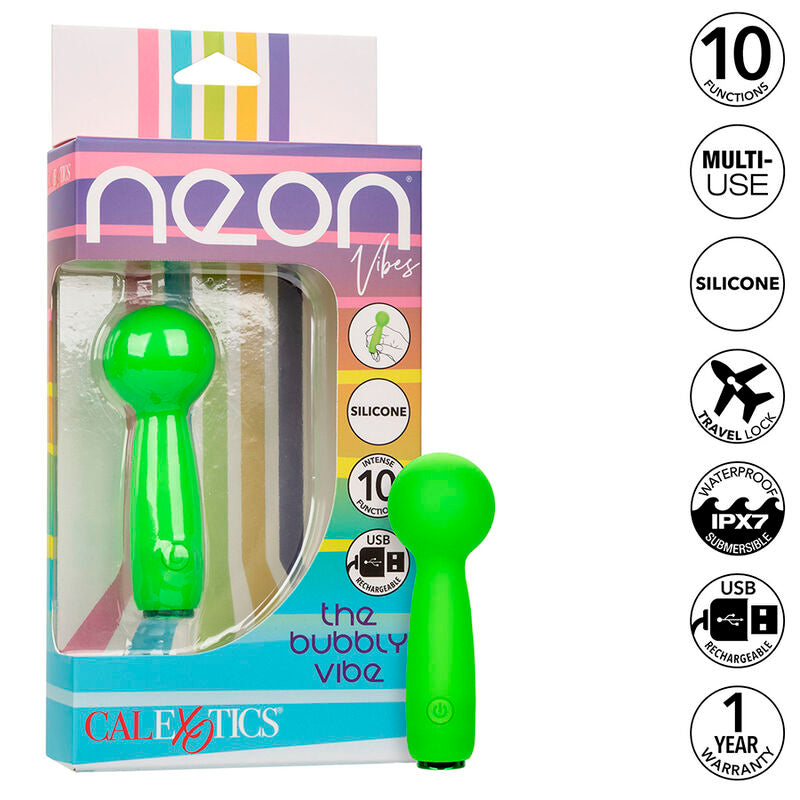 Vibratore Clitoride Calexotics Neon Vibes Bubbly — 10 Modalità