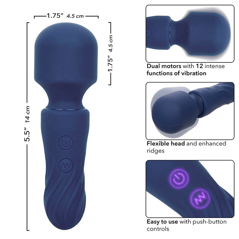 Vibratore Wand Calexotics Charisma Charm — Silicone, 12 Funzioni