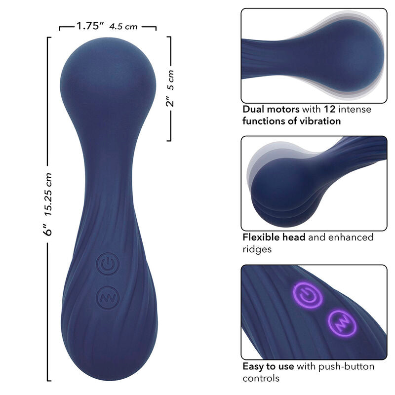 Vibratore Wand Calexotics Charisma Temptation — 12 Funzioni, Viola