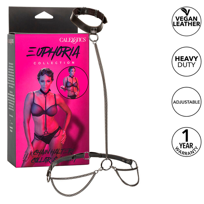 Collare BDSM con Guinzaglio Calexotics Euphoria — Multicatena