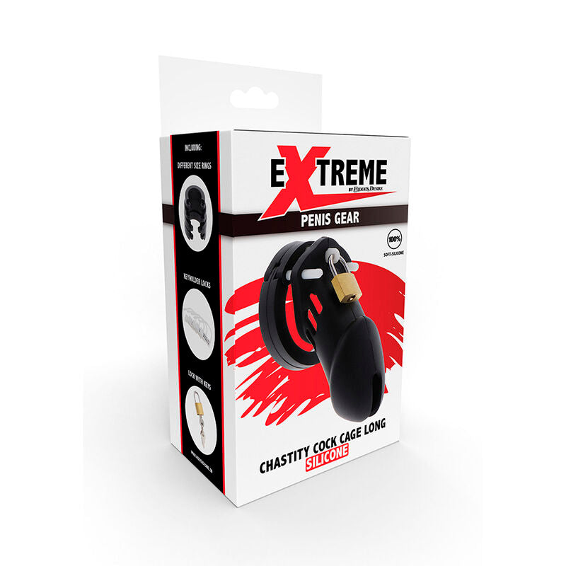 Gabbia di Castità in Silicone Hidden Desire Extreme — Taglia L