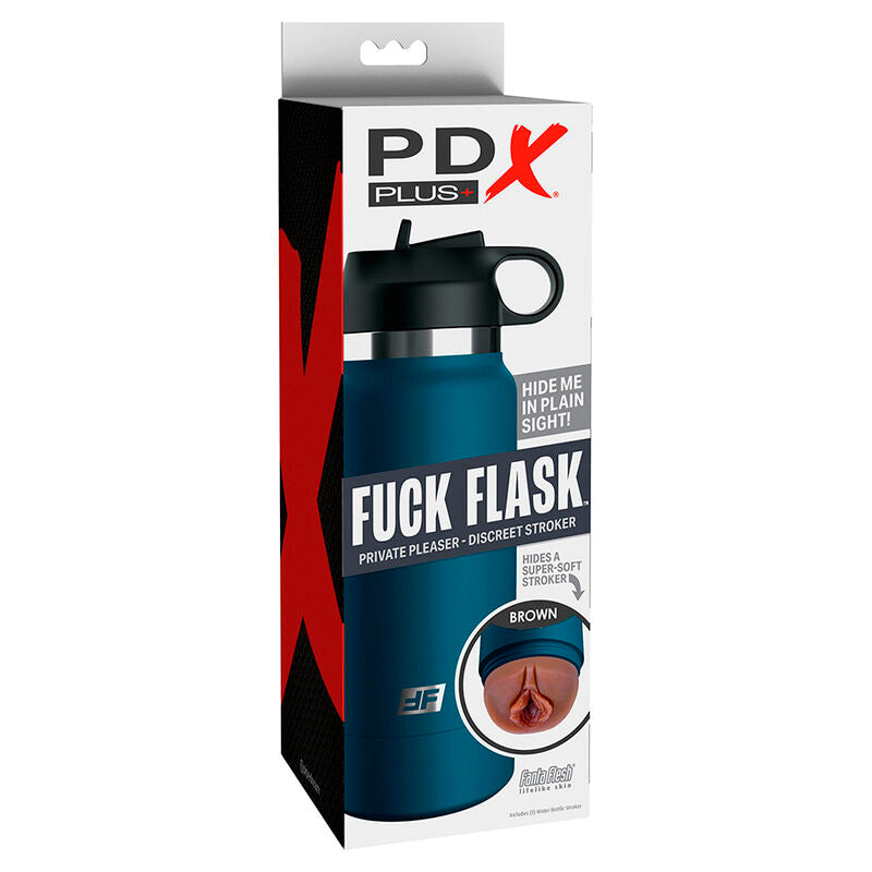 Masturbatore Maschile Discreto PDX Plus Fuck Flask — Marrone