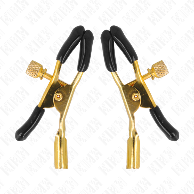 Pinze per Capezzoli BDSM Kink Nipple Grip — Dorate 6 cm