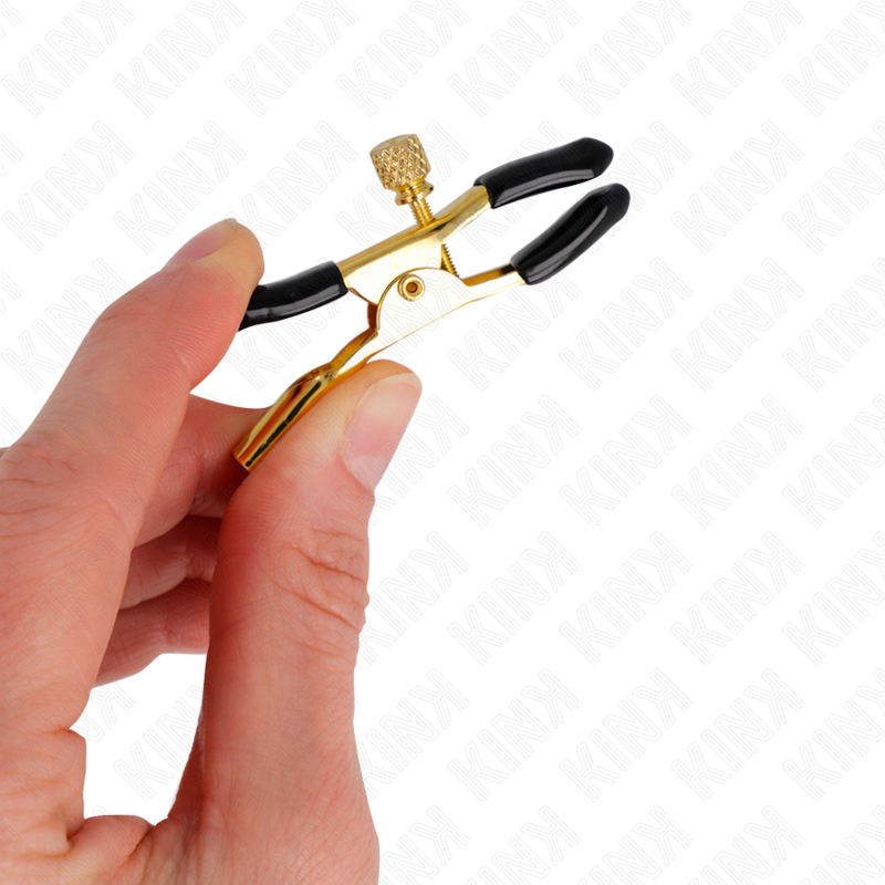 Pinze per Capezzoli BDSM Kink Nipple Grip — Dorate 6 cm