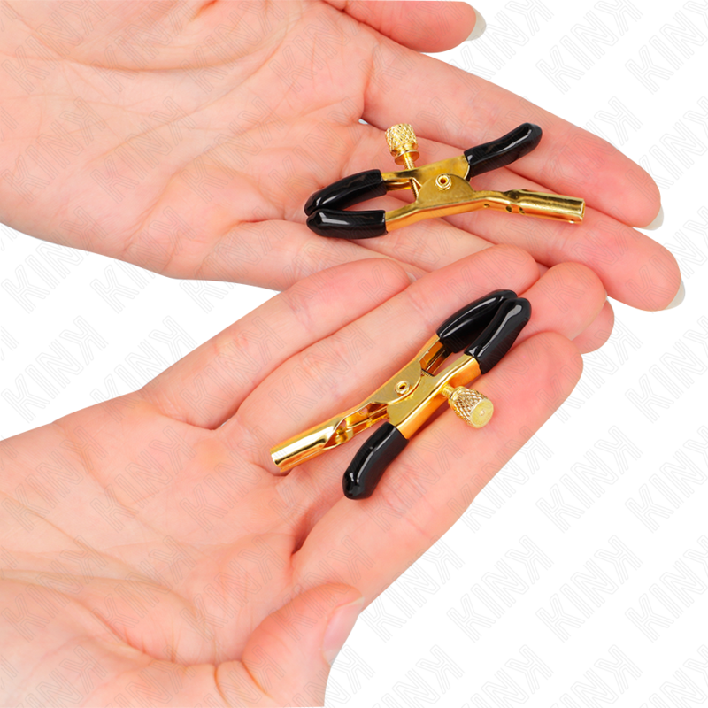Pinze per Capezzoli BDSM Kink Nipple Grip — Dorate 6 cm