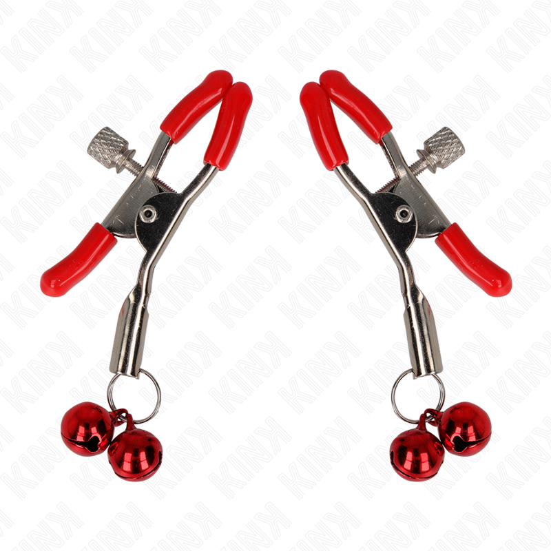 Pinza Capezzoli BDSM Kink Nipple Grip Doppia Campana — Rossa