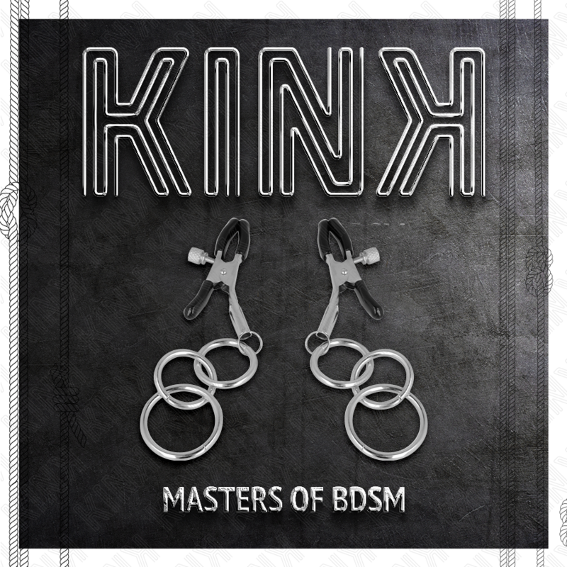 Morsetto Capezzoli BDSM Kink Nipple Grip — 3 O-Ring, 6 cm