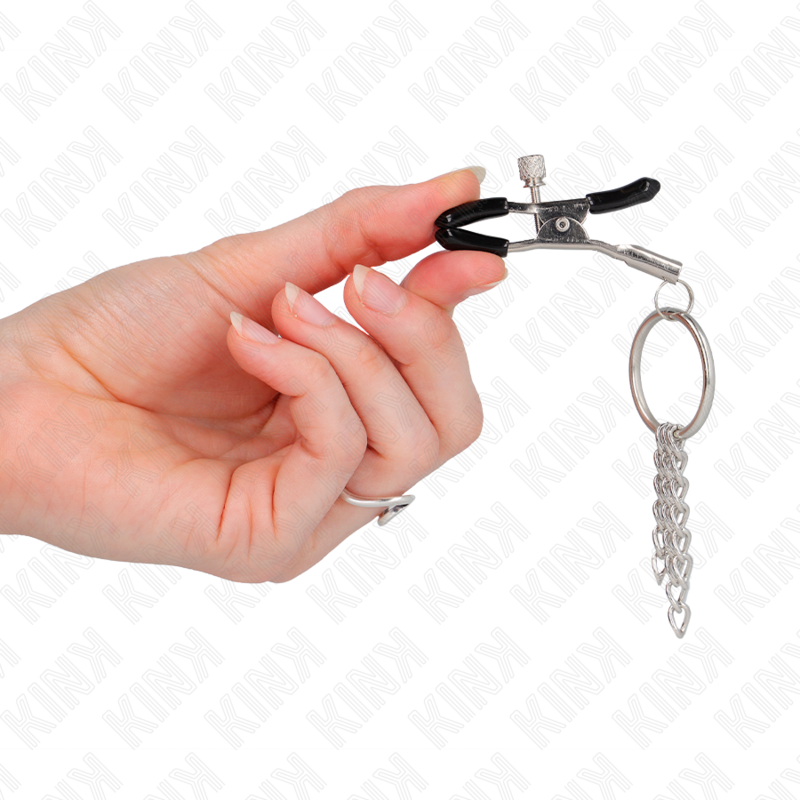 Morsetto Capezzoli con Catenella Kink Nipple Grip — Argento
