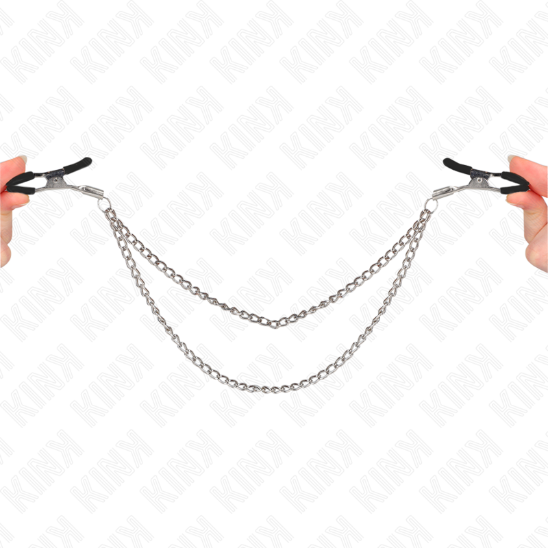 Pinze per Capezzoli con Catene KINK Nipple Grip — Argento