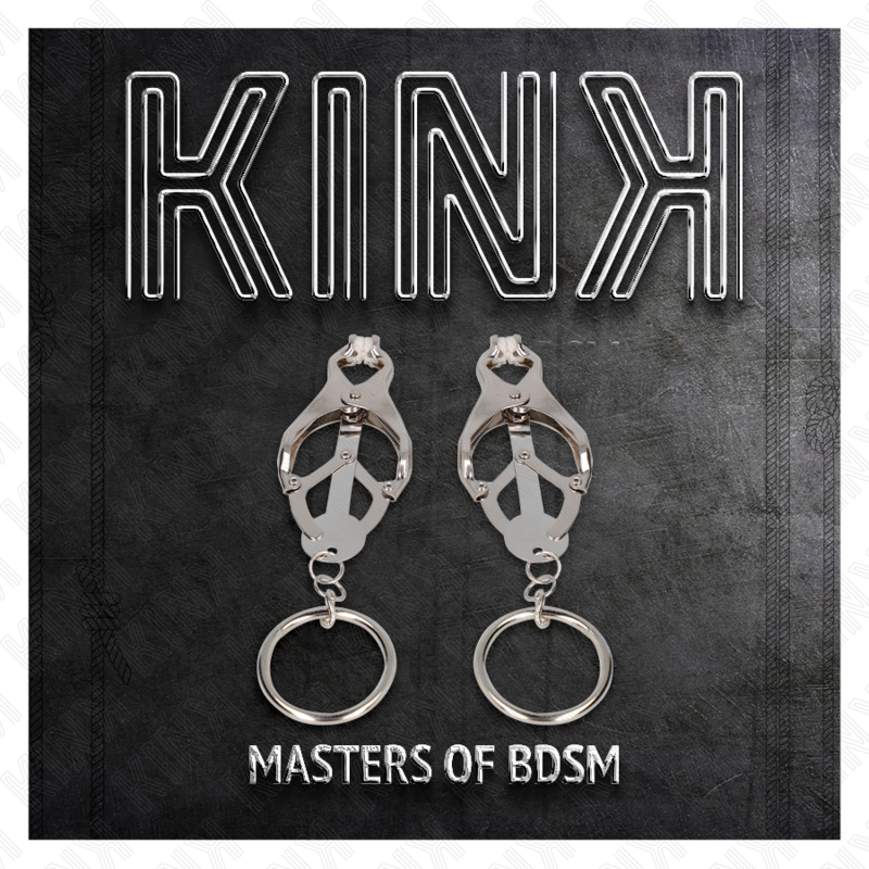 Morsetti per Capezzoli BDSM Kink — O-Ring Trifoglio Argento
