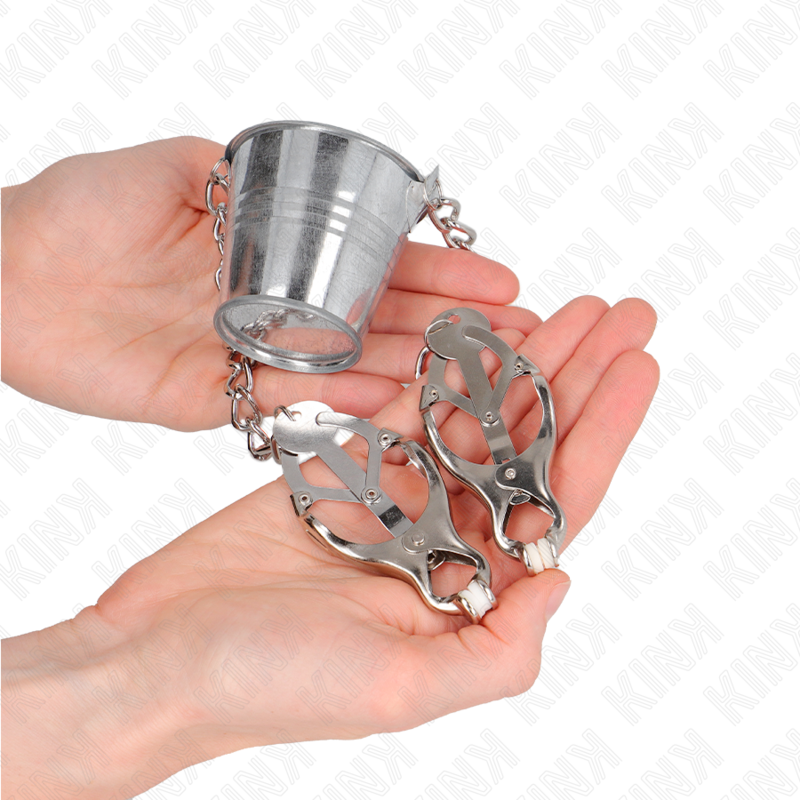Pinze Capezzoli BDSM Kink Nipple Grip — con Secchiello