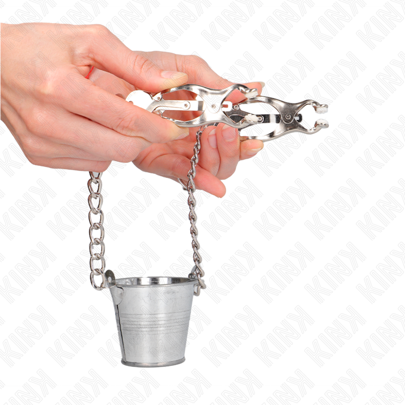 Pinze Capezzoli BDSM Kink Nipple Grip — con Secchiello