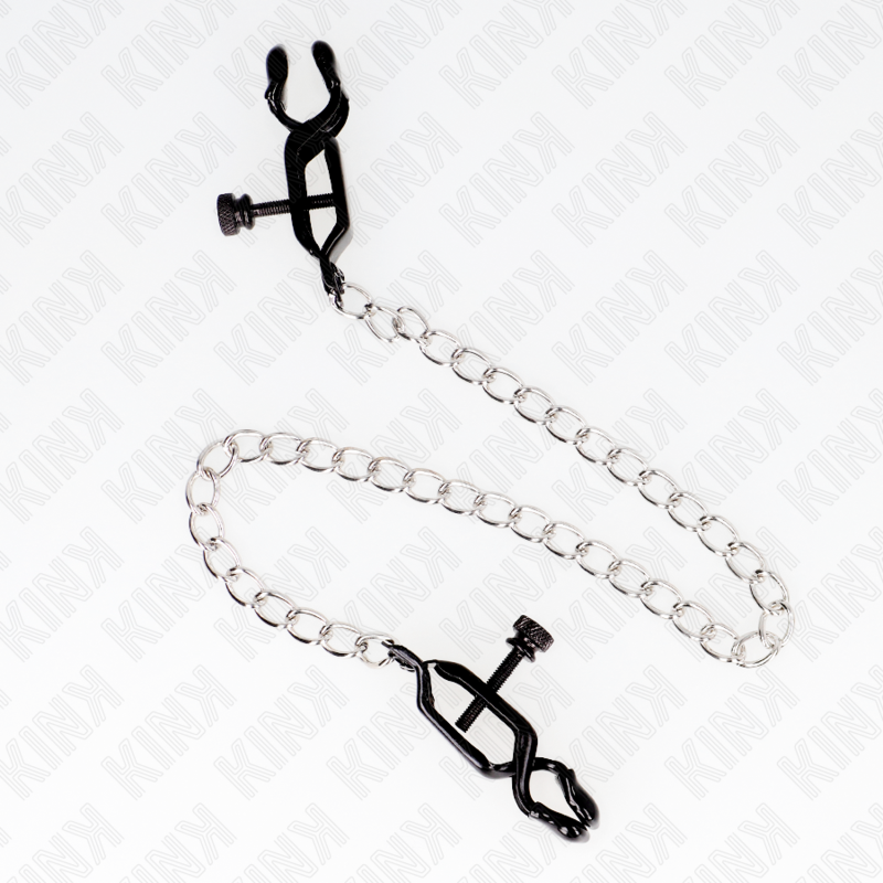 Morsetti per Capezzoli a Catena BDSM Kink — Argento, 30 cm