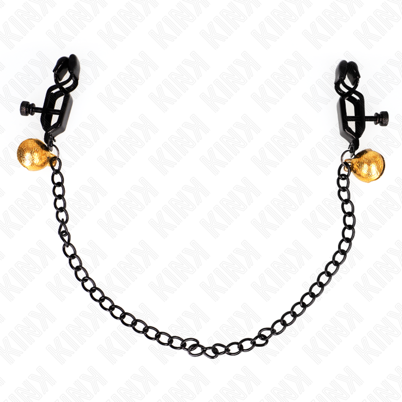 Pinze per Capezzoli a Catena con Campana Kink — Argento