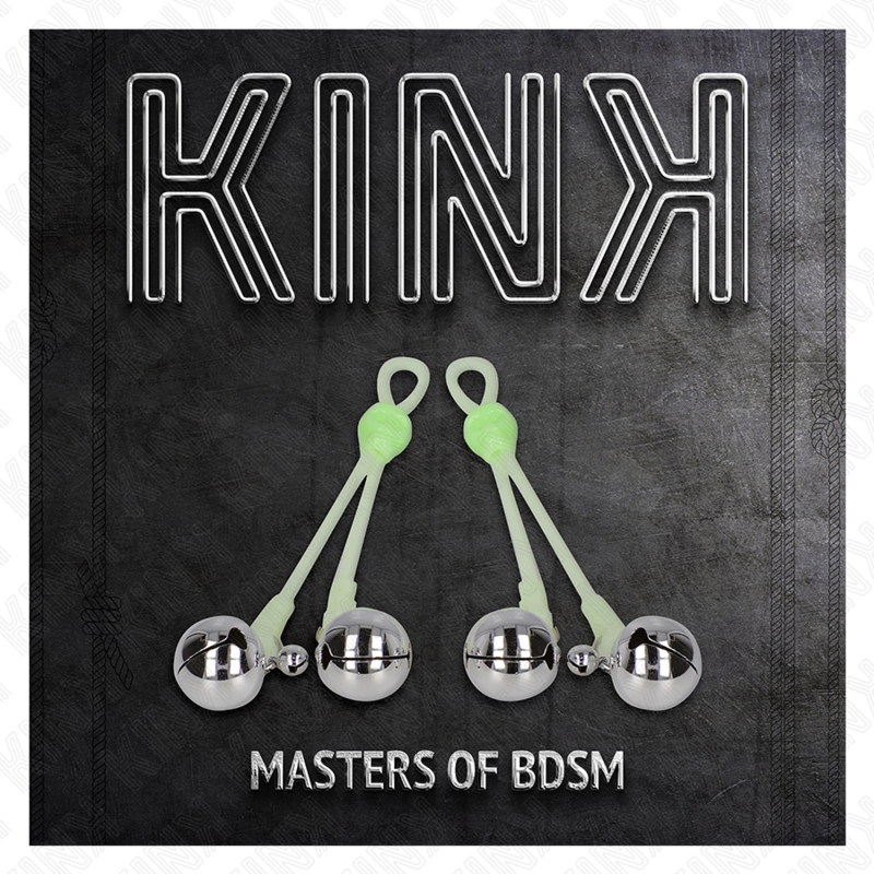 Pinze per Capezzoli BDSM Kink Nipple Grip — Campane, Verde/Argento
