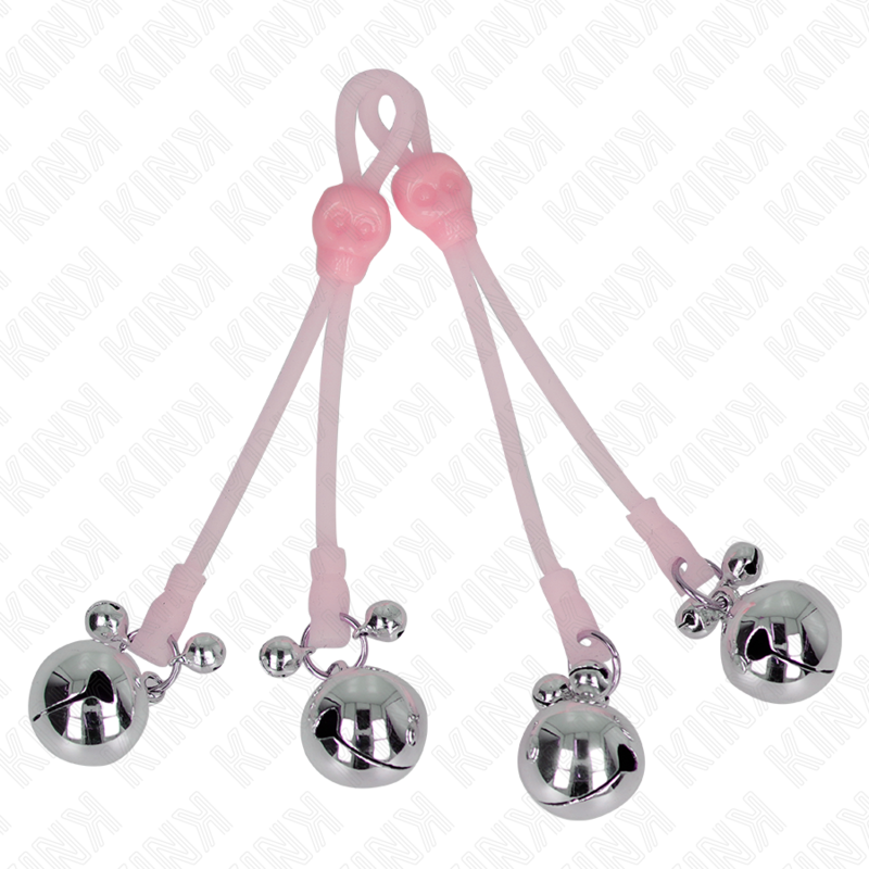 Pinze per Capezzoli BDSM Kink Nipple Grip — Teschio con Campanelli