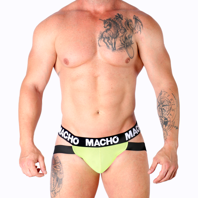 Jockstrap Uomo Macho MX28FA — Lycra ed Elastan, Giallo XL
