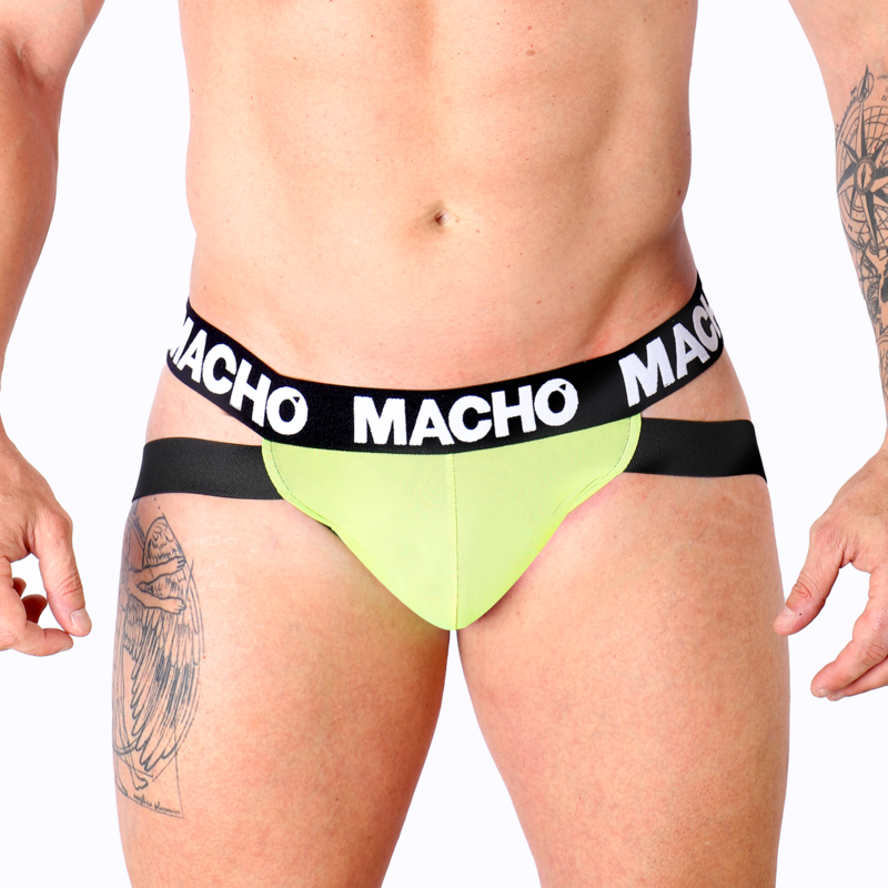 Jockstrap Uomo Macho MX28FA — Lycra ed Elastan, Giallo XL