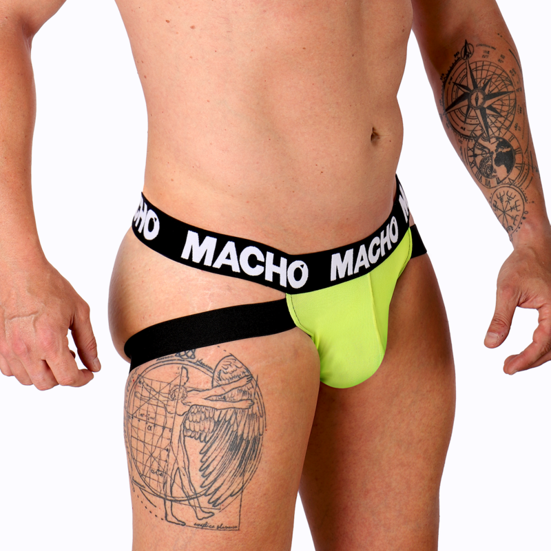 Jockstrap Uomo Macho MX28FA — Lycra ed Elastan, Giallo XL