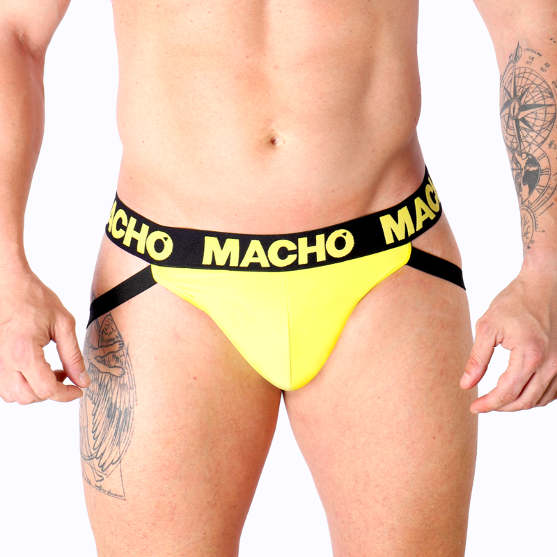 Sospensorio Jock Strap Lycra Macho MX25A — Giallo, Taglia M