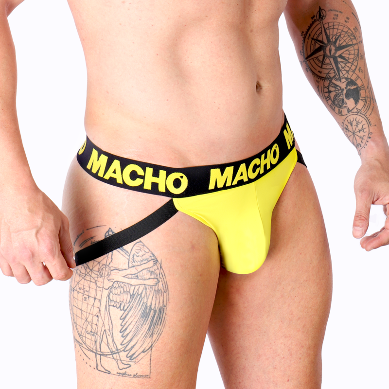 Sospensorio Jock Strap Lycra Macho MX25A — Giallo, Taglia M