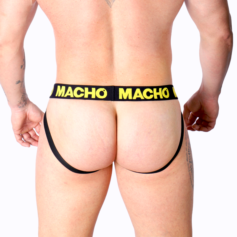 Sospensorio Jock Strap Lycra Macho MX25A — Giallo, Taglia M