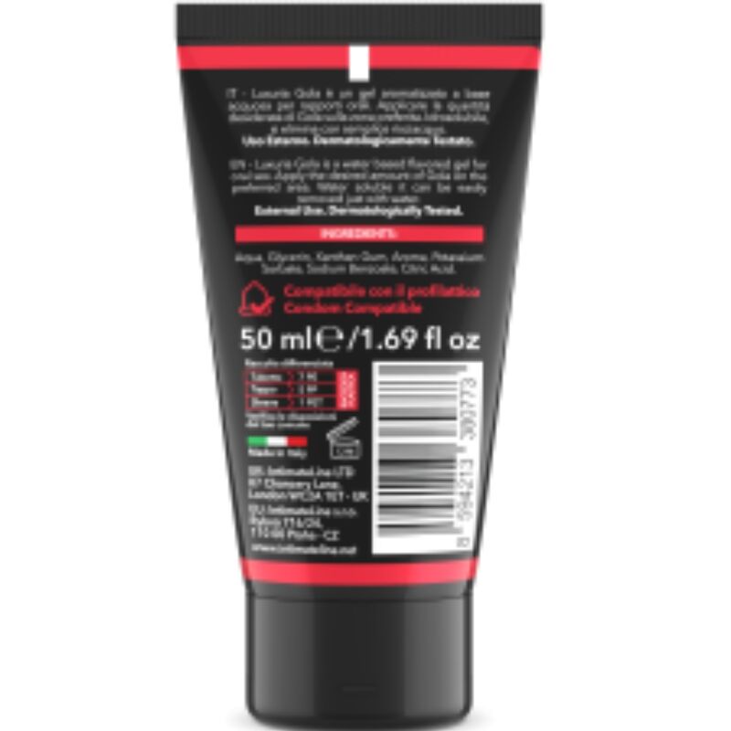 Gel per Sesso Orale Intimateline Luxuria Gola — Fragola 50 ml