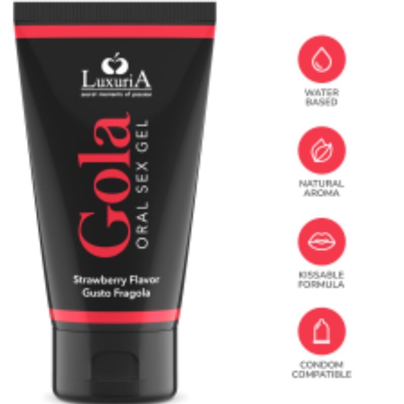 Gel per Sesso Orale Intimateline Luxuria Gola — Fragola 50 ml
