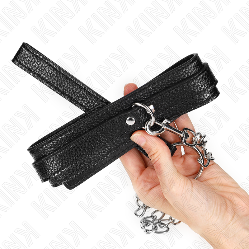 Collare BDSM con Guinzaglio Kink — Fantasia Serpente, 65 cm