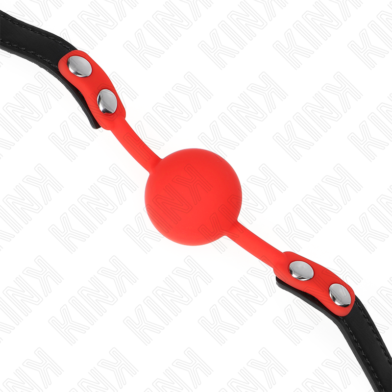 Gag Ball BDSM Kink — Silicone Rosso, Ø 4 cm