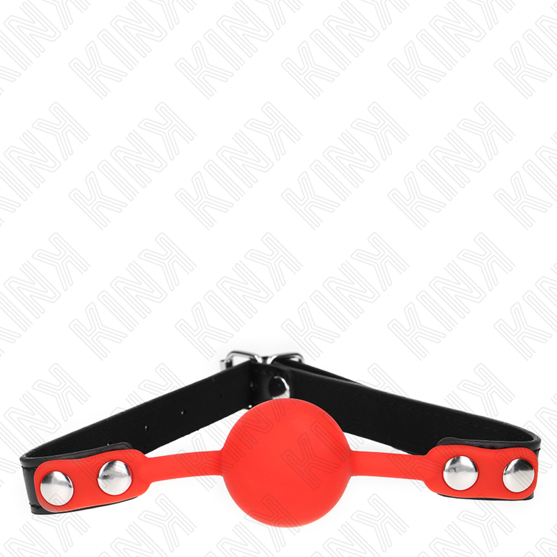 Gag Ball BDSM Kink — Silicone Rosso, Ø 4 cm