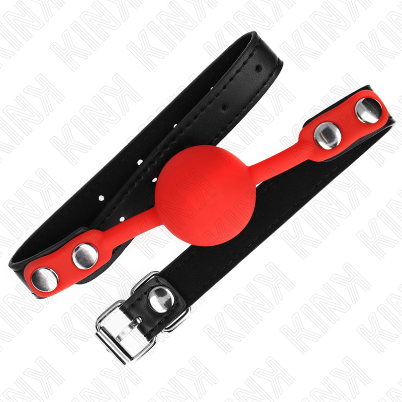 Gag Ball BDSM Kink — Silicone Rosso, Ø 4 cm