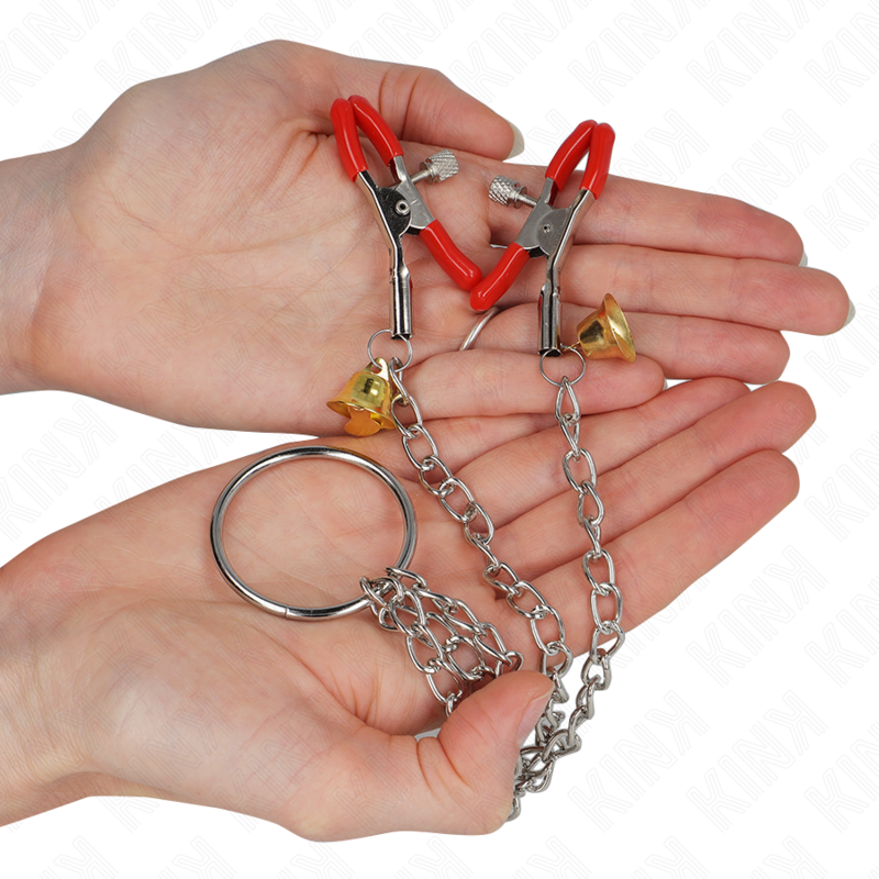 Morsetti per Capezzoli e Clitoride KINK Nipple Grip — con Catena