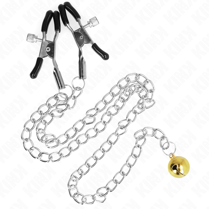 Pinze per Capezzoli con Catena e Campanella Kink — BDSM