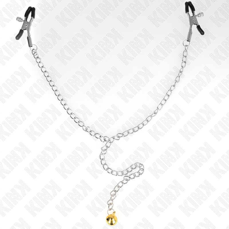 Pinze per Capezzoli con Catena e Campanella Kink — BDSM