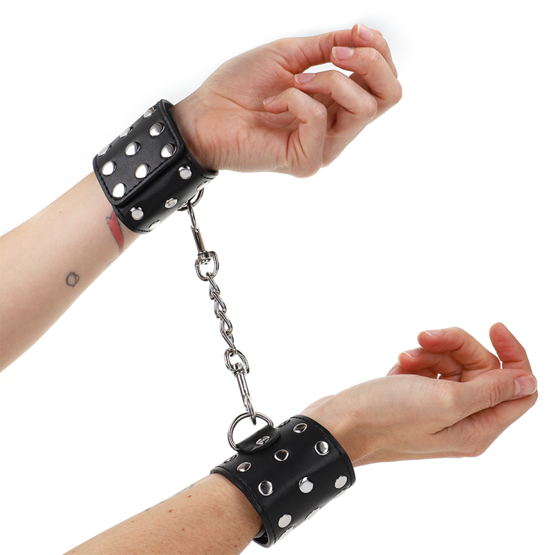 Manette BDSM Polsiere Kink — Regolabili 19-24 cm, Nera