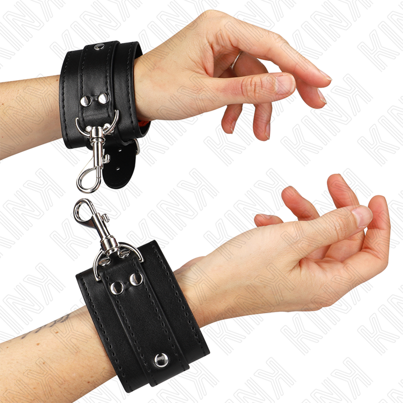 Manette BDSM Kink Wrist Restraint — Regolabili 21-28 cm
