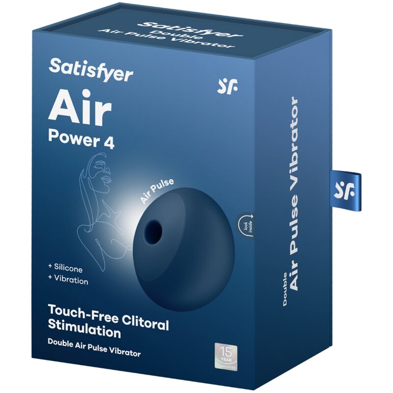 Succhia Clitoride con Vibratore Satisfyer Air Power 4 — Blu