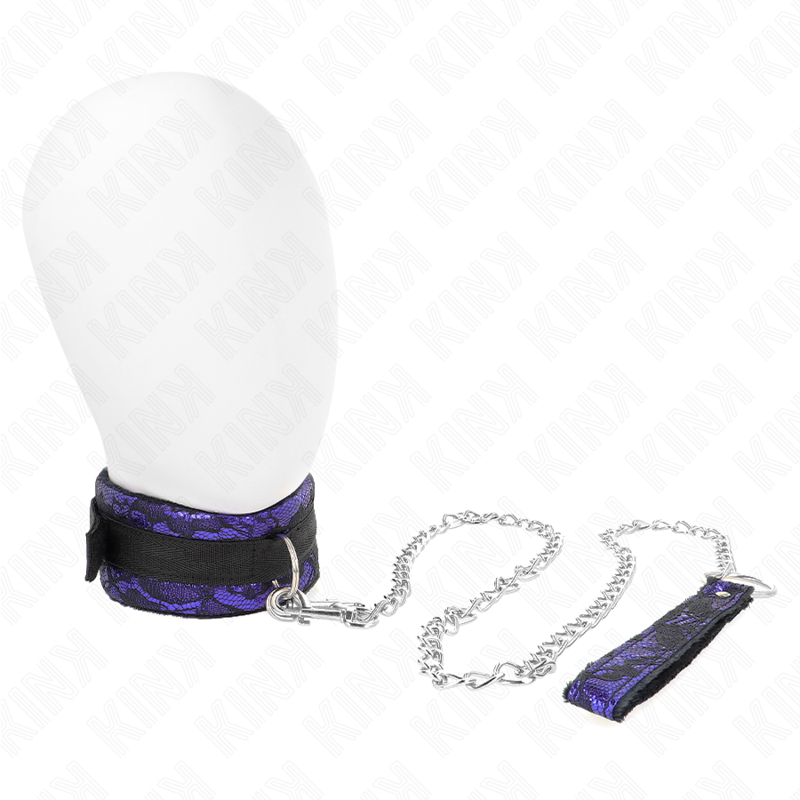 Collare BDSM con Cintura Kink — Velluto e Nylon, 105 cm