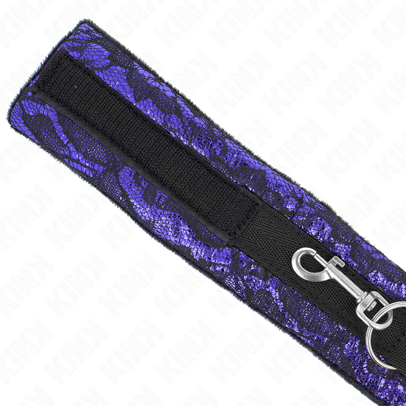 Collare BDSM con Cintura Kink — Velluto e Nylon, 105 cm