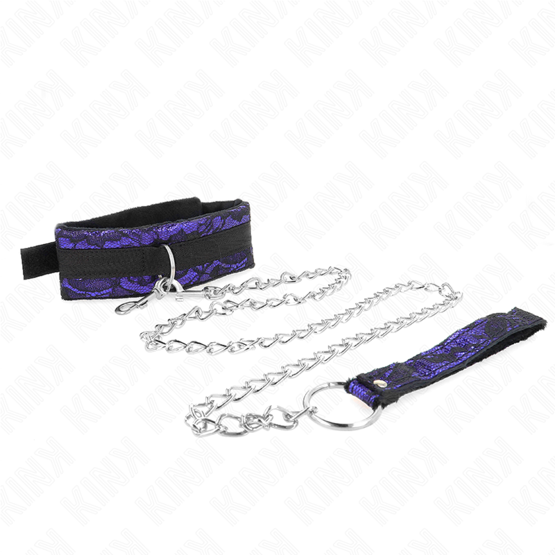 Collare BDSM con Cintura Kink — Velluto e Nylon, 105 cm