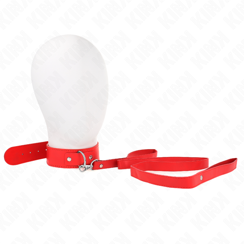 Collare BDSM con Cintura Kink — Cinturino Regolabile, Rosso