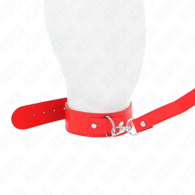 Collare BDSM con Cintura Kink — Cinturino Regolabile, Rosso