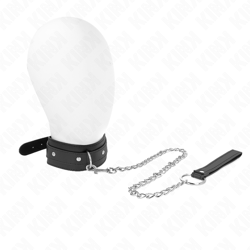 Collare BDSM con Guinzaglio Kink — Regolabile, 65 cm