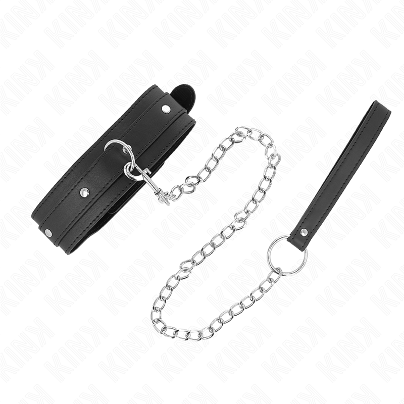Collare BDSM con Guinzaglio Kink — Regolabile, 65 cm