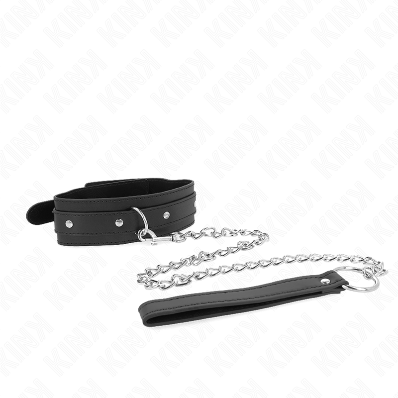 Collare BDSM con Guinzaglio Kink — Regolabile, 65 cm
