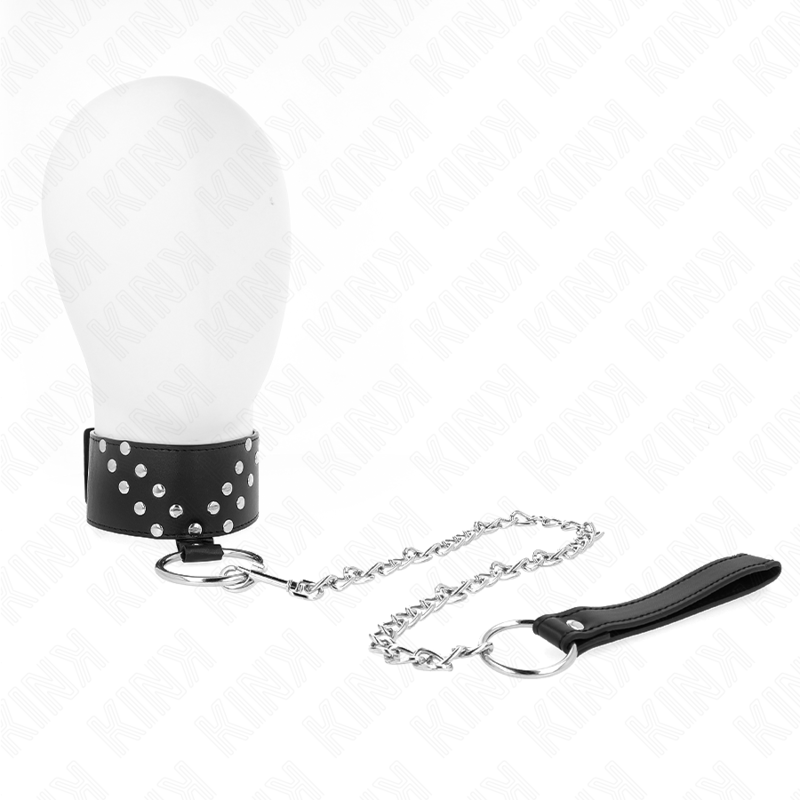 Collare BDSM con Cintura Kink — Regolabile, con Rivetti