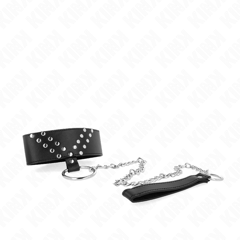 Collare BDSM con Cintura Kink — Regolabile, con Rivetti