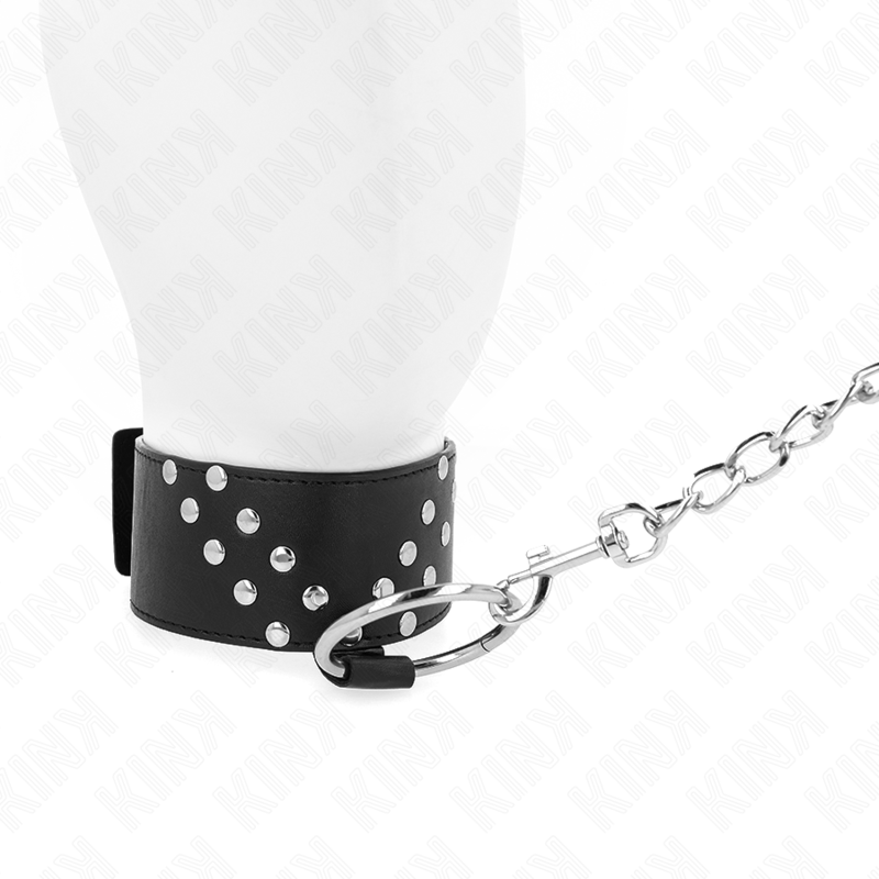 Collare BDSM con Cintura Kink — Regolabile, con Rivetti
